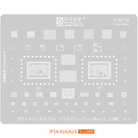 Amaoe Pochoir de Rebillage BGA pour iPhone 16 15 14 13 12 11 Pro Max XS Max 8P 8 7 6 A8-A18 Pro CPU Kit de Soudure à l'Étain