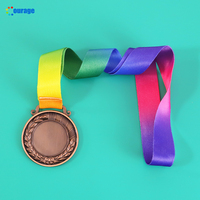 Lanière en métal arc-en-ciel, vierge de médaille, Sublimation, Support personnalisé JP-03