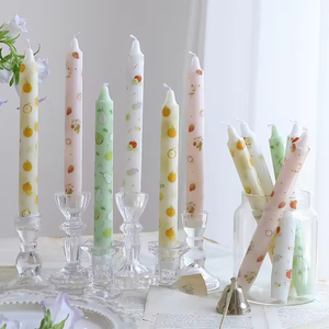 Bougie décorative aromatique cylindrique de 20 cm, faite à la main, en cire de soja mélangée, sans fumée, respectueuse de l'environnement - Product Image 4