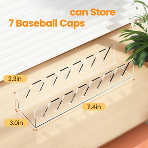New Portable Acrylic Plastic Single Tier <b>Hat</b> Holder Storage Display <b>Stand</b> Rack for Baseball Caps and Wardrobe - Product Image 5