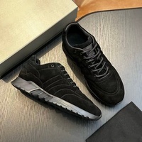 Chaussures de sport pour hommes en cuir de vachette de haute qualité, style designer, légères et antidérapantes, chaussures de marche décontractées pour tous les jours en plein air