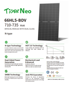Jinko Centrale solaire à haut rendement Jinko Solar Tiger <span class=keywords><strong>Neo</strong></span> N-type 66HL5M-BDV 700W 705W 710W 715w Panneaux solaires pour la <span class=keywords><strong>maison</strong></span> - Product Image 3