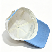 Gorra de Béisbol Personalizada con Logotipo Bordado en 3D, 5 Paneles, Visera en Contraste, Dos Tonos, Gorras de Boda, Gorra Trucker de Sarga de Algodón con Cierre a Presión