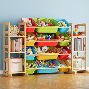 <span class=keywords><strong>Meuble</strong></span> de <span class=keywords><strong>rangement</strong></span> pour jouets et livres pour enfants, personnalisé en usine, avec bacs de <span class=keywords><strong>rangement</strong></span> pour salle de jeux de tout-petits - Product Image 4