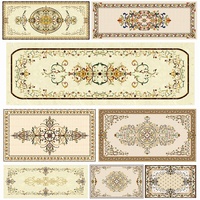 Auf Maß zuges chnitten Wasserstrahl Marmor Medaillon Inlay Teppich fliese für Innen Lobby Korridor Eingang Marmor Muster Boden Design Fliese