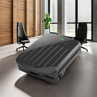 Gril électrique d'intérieur de plaque classique noire et fabricant de sandwich à panini pour 2 angles de gril réglables-pour la cuisine ou l'usage domestique