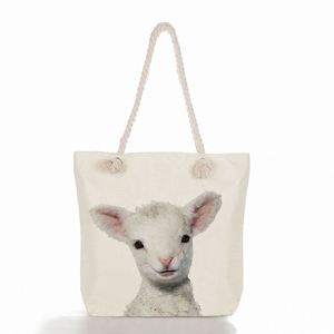 Beach Cotton Canvas Backpack <b>Bag</b> with Different Size - Product Image 5