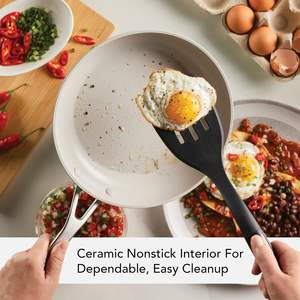 Batterie de cuisine antiadhésive en céramique <span class=keywords><strong>Black</strong></span> <span class=keywords><strong>friday</strong></span> de 9 pièces comprenant des poêles à frire, une casserole, une marmite, durable, chauffage uniforme, allant au four - Product Image 4