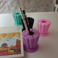 Corbeille de recyclage de papier en silicone en forme de fleur pour bureau, avec ventouse, dispositif de rangement