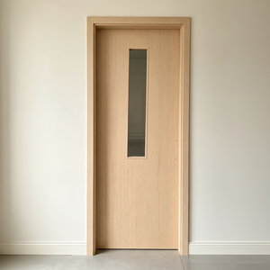 Pintu Interior Lacquer Putih dengan Kaca 6-Lite untuk Kamar Tidur Kamar Mandi Ukuran Kustom Pabrik - Product Image 4