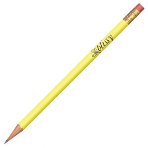 Crayon en bois naturel personnalisé à bas prix avec gomme et impression de logo sur mesure - Product Image 3