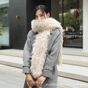Écharpe longue polyvalente de 180 cm <span class=keywords><strong>en</strong></span> <span class=keywords><strong>fausse</strong></span> <span class=keywords><strong>fourrure</strong></span> double face de qualité supérieure, style coré<span class=keywords><strong>en</strong></span>, pour l'hiver, avec col <span class=keywords><strong>en</strong></span> <span class=keywords><strong>fourrure</strong></span> et cache-cou <span class=keywords><strong>en</strong></span> <span class=keywords><strong>fourrure</strong></span>. - Product Image 4