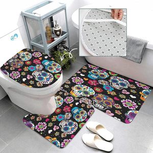 Rideau de douche floral en polyester, imprimé numérique personnalisé, imperméable, ensemble de rideaux de salle de bain, vente en gros 2 - Product Image 4