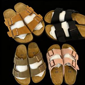 Mules sabots Boston à talon plat en cuir de vachette, doublure en cuir véritable, chaussures souples <span class=keywords><strong>Arizona</strong></span>, motif uni, <span class=keywords><strong>EVA</strong></span>, été automne hiver - Product Image 3