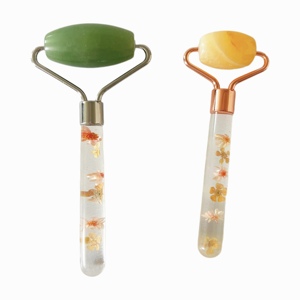 ลูกกลิ้งหินนวดหยกโรสควอตซ์ธรรมชาติ - Product Image 1