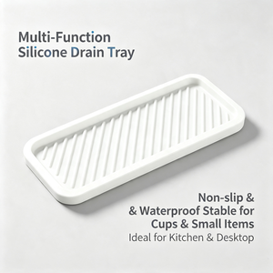 Waterproof Non Slip Silicone Vanity Tray Kitchen <b>Sink</b> Silicone Drainage Tray Small Item Storage Tray Multiple Colors Available - Product Image 3