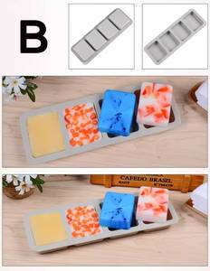 MUYULINS factory 4-cavity round oval cuboid shape maker LFGB platinum non-stick BPA-free <b>silicone</b> soap mold - Product Image 4
