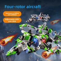 Nouvel Avion en Mousse Télécommandé 2025 Chasseur Drone à Suspension Quadri-axe Fonction Cascade Culbute Jouet Enfants Avions RC