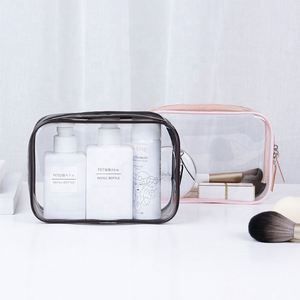 Wholesale Custom Logo Transparent Make up Colorful Clear Pvc <b>Toiletry</b> Cosmetic <b>Bag</b> - Product Image 1