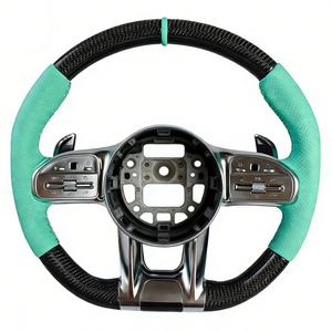 Volant de direction vert personnalisé d'origine pour Mercedes Benz <span class=keywords><strong>AMG</strong></span> GLC <span class=keywords><strong>43</strong></span> W163 W176 W206 C300 E250 - Product Image 1