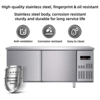 Réfrigérateur sous comptoir avec thermostat à affichage numérique, 2 portes, congélateur sous comptoir pour boulangerie, stock disponible