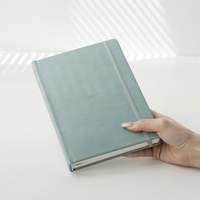 Agenda personnalisé avec impression de logo Agenda personnalisé Journal avec couronne Cahier A5 couverture en cuir PU bleu Agenda quotidien