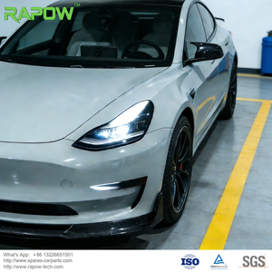 工厂直供 RAPOW 适用于特斯拉 Model 3 碳纤维改装套件 保险杠扰流板 前唇扩散器 后视镜盖 侧裙 - Product Image 4