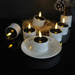 Bougies photophore LED en plastique rechargeables pour l'extérieur, 6 pièces/paquet, <span class=keywords><strong>petite</strong></span> mèche à énergie <span class=keywords><strong>solaire</strong></span>, étanche, pour festival, pour la maison - Product Image 3