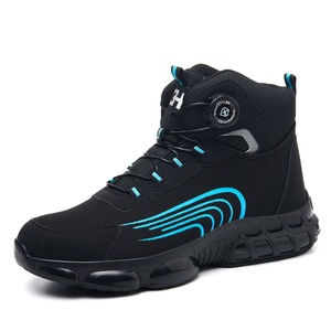 Chaussures de sécurité montantes pour hommes, respirantes avec empeigne en maille, anti-choc, anti-perforation, semelle souple, embout en acier, pour l'hiver - Product Image 5