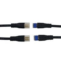 Kabel Konektor Pria-Wanita Tahan Air Inti Tembaga 2 Inti 0.5/0.75 Mm Kabel Sambungan Cepat Industri Catu Daya LED