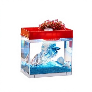 防刮桌面亚克力鱼缸，迷你家用养鱼设备，节省空间的观赏鱼缸 - Product Image 3
