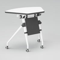 Table de conférence et de formation pliante en U LIWEI moderne avec étagère de rangement en acier pour bureau, salle de réunion, école, hôtel
