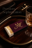 Boîtes d'allumettes personnalisées avec logo de marque de luxe imprimé en feuille d'or pour salons de cigares, bars, clubs, hôtels, allumettes en bois de sécurité