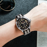 OUPAI 2023 Édition limitée 007 No Time to Die Montre lumineuse étanche pour homme Bracelet en tissu Lunette en céramique Montre sport