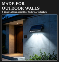 Lampe murale solaire à détecteur de mouvement étanche de 1350 lumens avec 14 LED pour une utilisation en extérieur dans le jardin