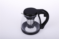 Offre Spéciale populaire verre transparent théière moderne mode bouilloire en verre avec infuseur en acier inoxydable