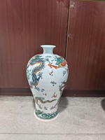 Vase de table en porcelaine Meiping, motif dragon traditionnel fait main, style antique, RXDE06-A, décoration d'intérieur