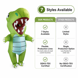 Disfraz Inflable Verde de Dinosaurio T-Rex 3D para Adultos, Venta al Por Mayor para Halloween - Product Image 4