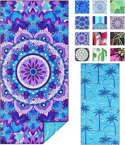 Serviette de plage en microfibre <span class=keywords><strong>à</strong></span> imprimé <span class=keywords><strong>Mandala</strong></span> et palmier, 12 options de design, séchage rapide, sans sable, pour voyage, piscine, camping, vente en gros - Product Image 1