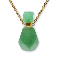 Collier en cristal facetté en améthyste, nouveau design, huile essentielle de parfum, pierre précieuse naturelle, flacon, cadeau tendance pour femmes, vente en gros