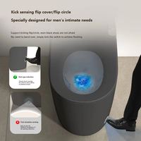 Offre Spéciale : Articles Sanitaires Automatiques – Toilettes Intelligentes en Céramique Noires avec Bidet Électrique Intégré