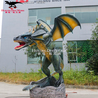 Thème parc Animatronic Dragons occidentaux, modèle de Dragons occidentaux robotisés artificiels