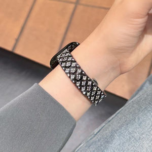 Correas de Reloj de Aleación de Lujo con Diamantes Brillantes para <span class=keywords><strong>Apple</strong></span> <span class=keywords><strong>Watch</strong></span> Series 11 10 40 42 46 49mm, Brazalete de Cadena en Forma de Abanico - Product Image 6