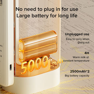 Calentador de <span class=keywords><strong>biberones</strong></span> de leche para bebé USB Rosa portátil, alimentador de coche de viaje de calentamiento rápido, funciones de mezcla para cortar para uso doméstico - Product Image 4