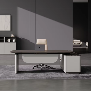 Hiện đại sang trọng Điều hành nội thất văn phòng bền L-hình quản lý bàn làm bằng gỗ chiều cao-điều chỉnh bảng - Product Image 2