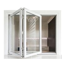 Ventanas Modernas Grandes de Guillotina Horizontal, con Apertura Eléctrica, Marco de Aleación de Aluminio, Vidrio Templado, Acero Inoxidable, para Baño