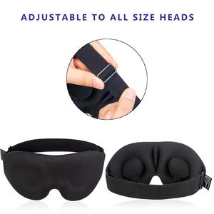 Sac <span class=keywords><strong>de</strong></span> voyage noir comprenant un <span class=keywords><strong>masque</strong></span> <span class=keywords><strong>de</strong></span> sommeil occultant noir, doux et confortable, pour hommes et femmes - Product Image 4