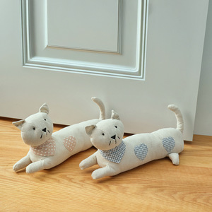 Butoir de <span class=keywords><strong>porte</strong></span> en tissu motif <span class=keywords><strong>chat</strong></span> et chien de style européen, décoratif, coupe-vent, pour chambre à coucher - Product Image 3