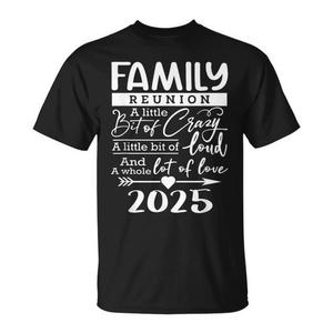 T-Shirt Riunione Familiare 2025 Manica Corta Unisex Girocollo Stampa Serigrafica per Adulti Festa - Product Image 1