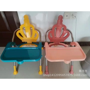 Foldable Baby Dining Chair Multifunction Portable Infant High Chair For Home Use 0-12 Months Metal Color Mix - Product Image 1